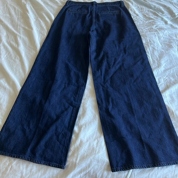 Madewell Super Wide-Leg Dark Blue Jeans - Picture 6 of 12